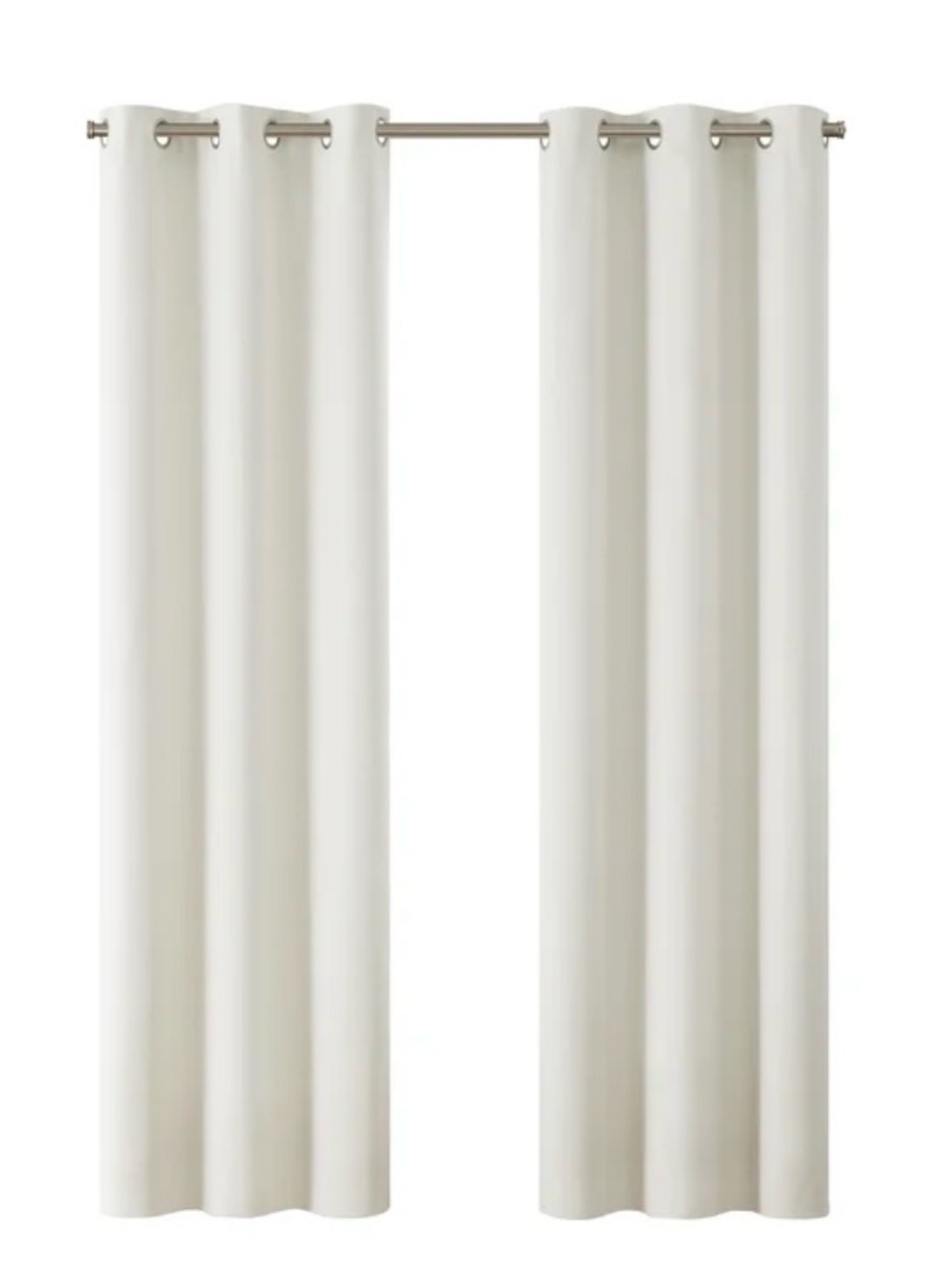 Eclipse Corte solid white blackout Curtain panel pair 42x84 inch